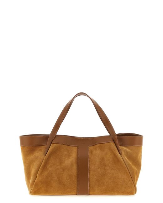 Twinset Brown Suede Shoulder Bag