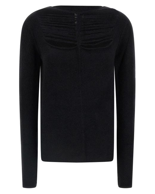 Rick Owens Black 'Ls Top' Sweater