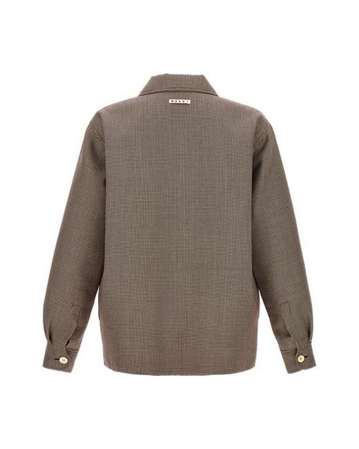 Giacca pied de poule di Marni in Gray da Uomo