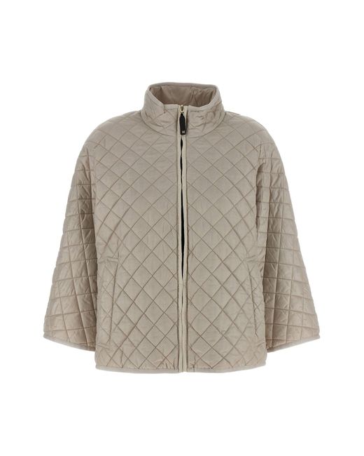 Max Mara Gray 'delfina' Reversible Hood