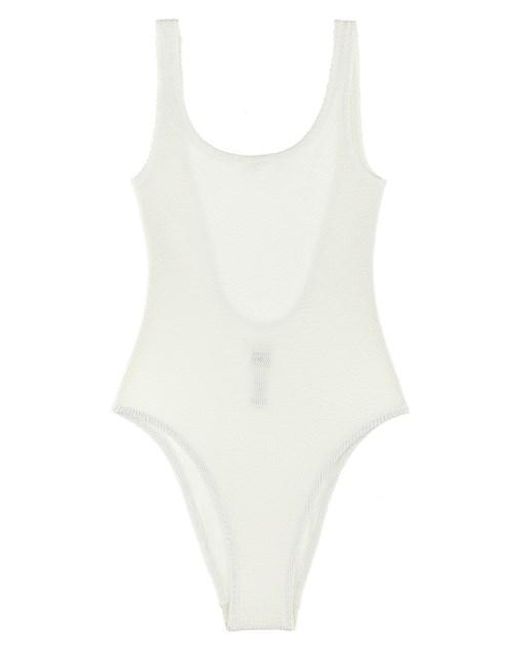 Mc2 Saint Barth White 'Lora' One-Piece Swimsuit