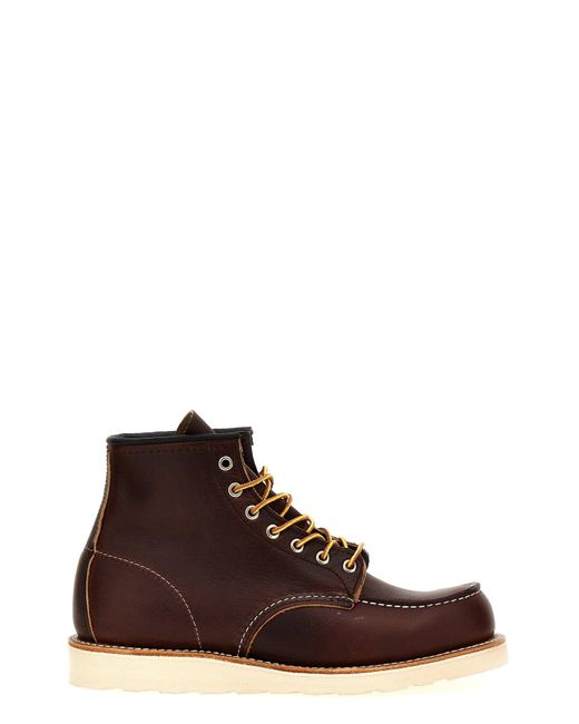 Red Wing Brown 'classic Moc' Ankle Boots for men