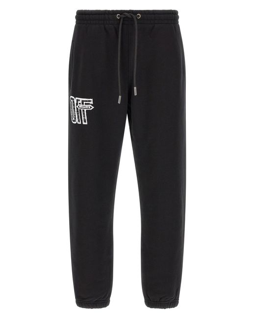 Off-White c/o Virgil Abloh Black 'motion Arrow Cuffed' Joggers for men