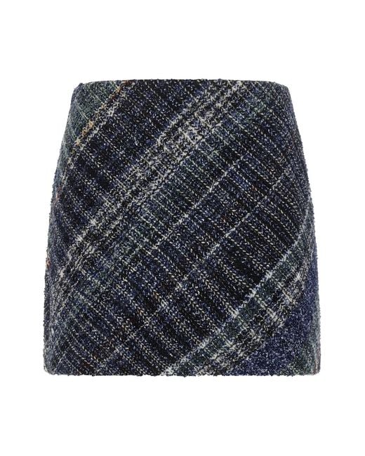 Missoni Black Check Wool Skirt