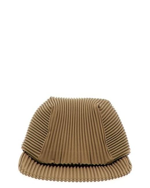 Homme Plissé Issey Miyake Brown Pleated Cap for men
