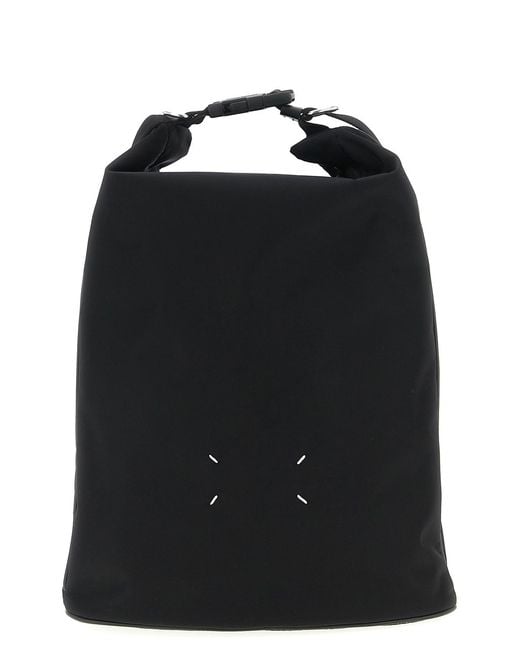 Maison Margiela Black Roll-up Backpack for men