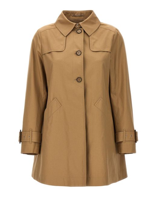 Herno Brown Single-breasted Trench Coat