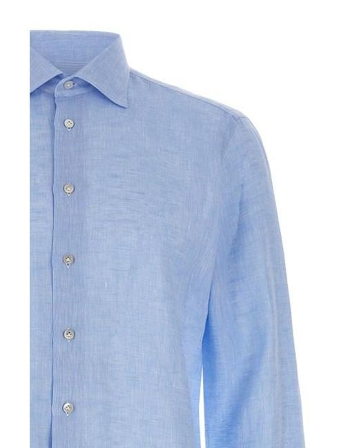 Camicia 'Nigel' di Borriello in Blue da Uomo