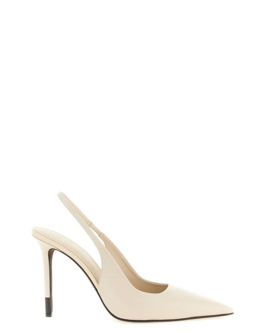 Brunello Cucinelli White 'monile' Slingbacks