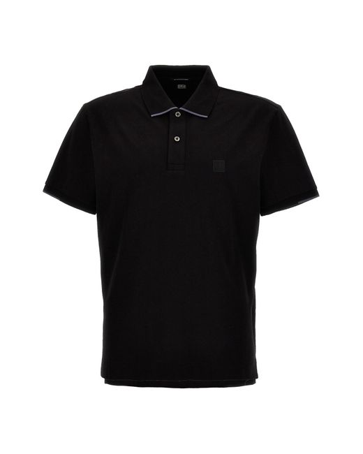 C P Company Black 'the Metropolis Series' Polo Shirt for men