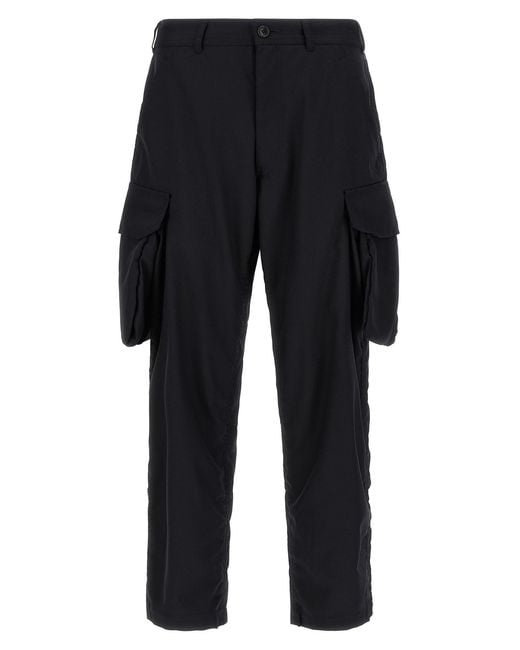 Comme des Garçons Blue Pinstriped Cargo Pants for men
