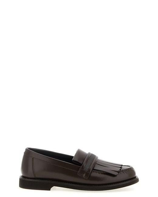 Brunello Cucinelli Black Monile Loafers