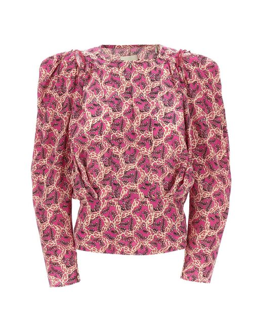 Isabel Marant Red 'Zagra' Blouse