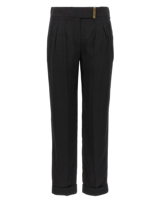 Tom Ford Black Metal Bar Detail Trousers