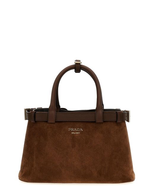 Prada Brown Handtasche " Buckle Small"
