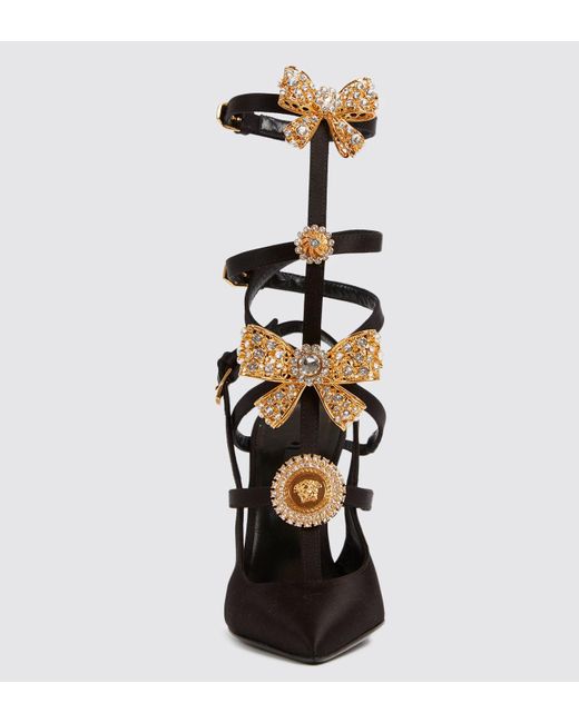 versace platform satin pumps