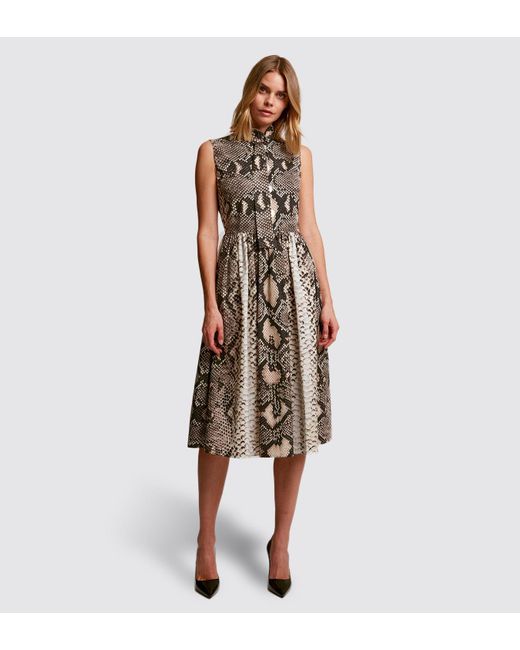 long snake print dress