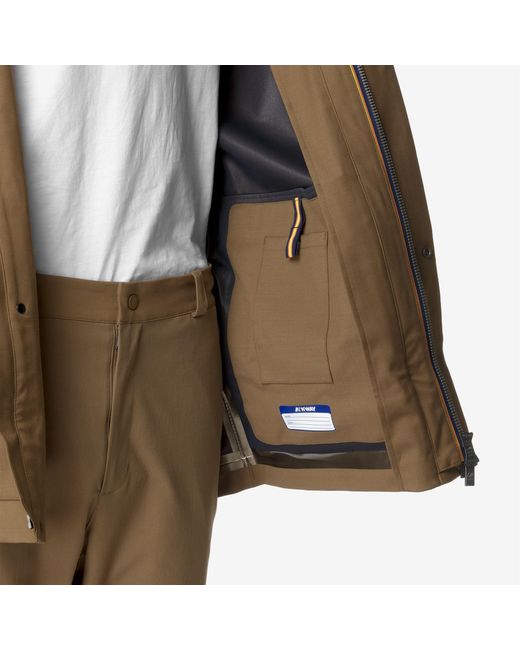 Erhal Tech Wool Blend K-Way de hombre de color Green