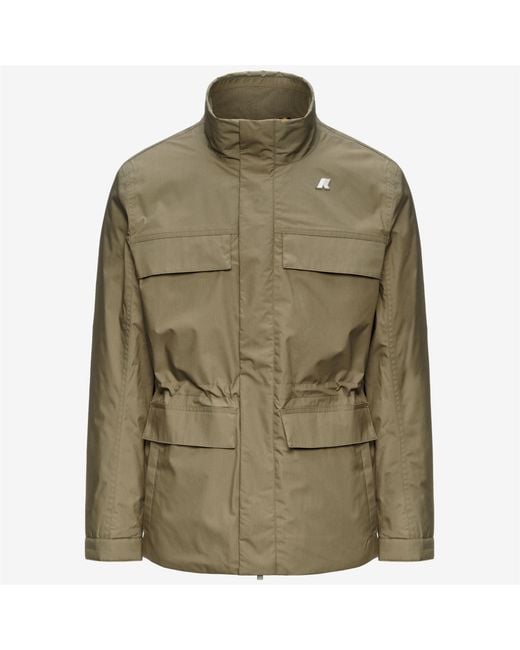 Manuene Warm Micro Canvas K-Way de hombre de color Green