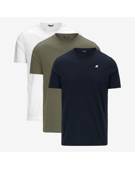 Odom Round Sleeves Three Pack di K-Way in Blue da Uomo
