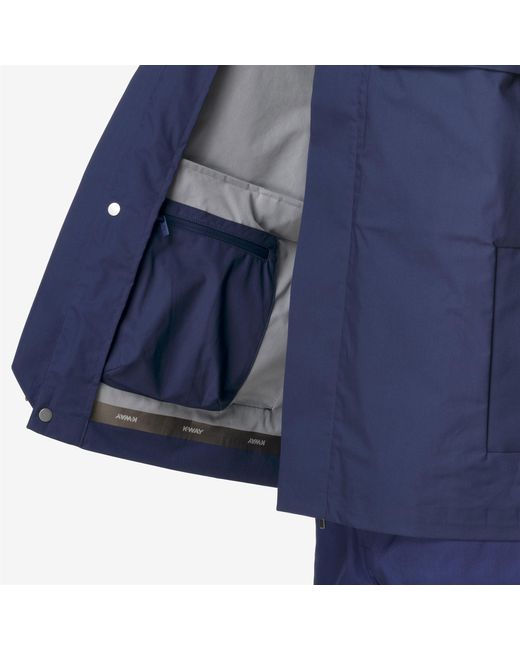 Orion 3L Poplin di K-Way in Blue da Uomo