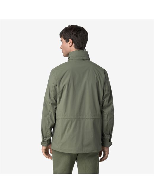 Manuel Stretch Nylon Jersey K-Way de hombre de color Green