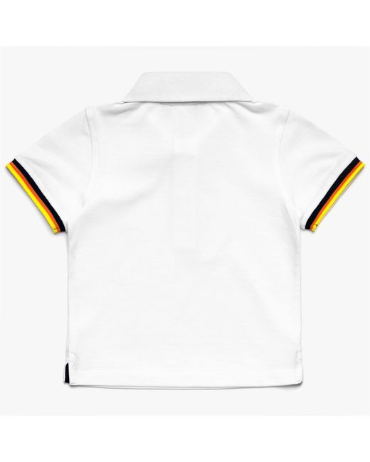E. Vincent Contrast Pique K-Way de color White