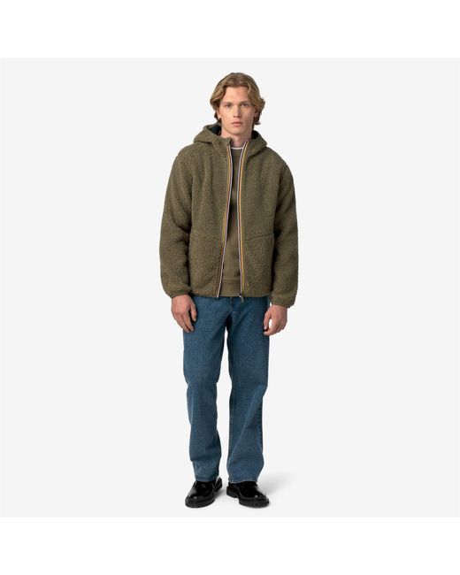 Jack Sherpa Polar Double K-Way de hombre de color Green