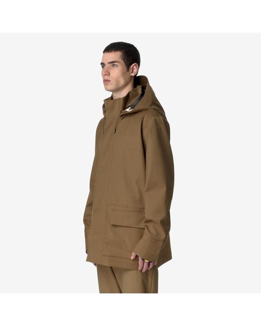Erhal Tech Wool Blend K-Way de hombre de color Green