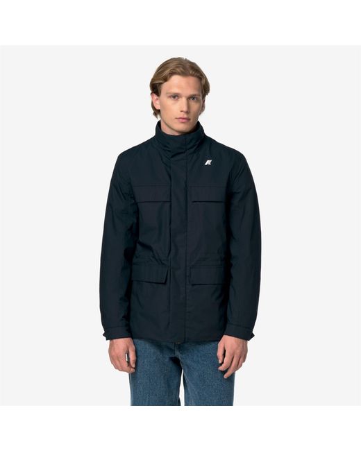 Manuene Warm Micro Canvas K-Way de hombre de color Blue