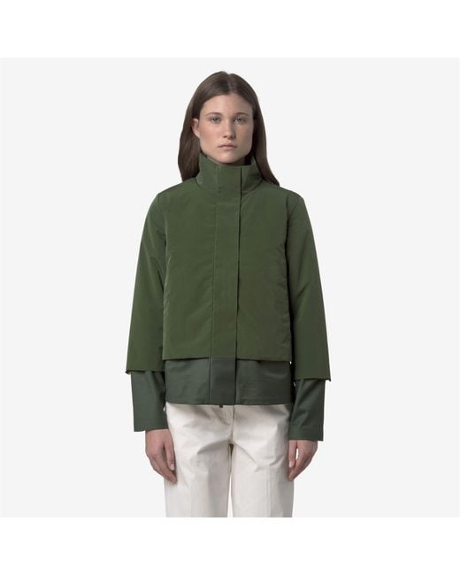 Isan Wool Nylon Mix di K-Way in Green