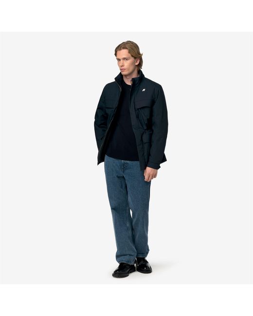 Manuene Warm Micro Canvas K-Way de hombre de color Blue