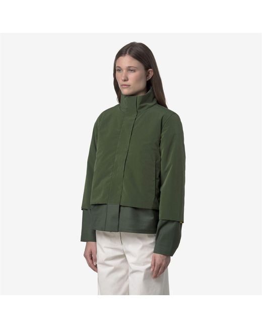 Isan Wool Nylon Mix di K-Way in Green