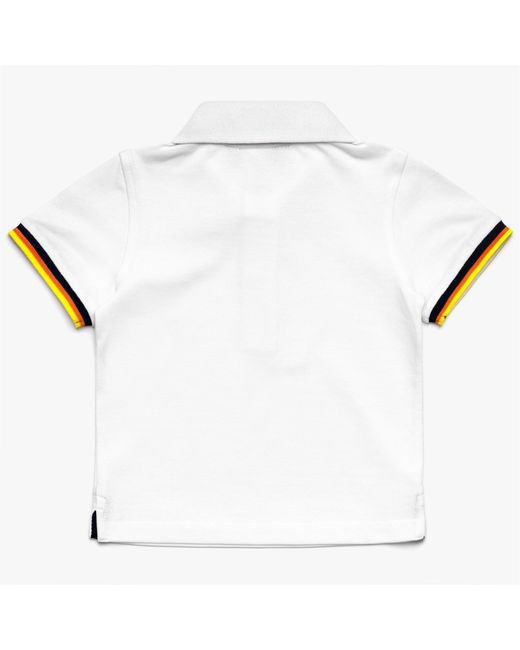 E. Vincent Contrast Pique K-Way de color White