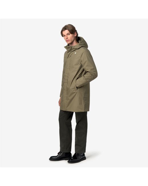 Thomas Warm Micro Canvas K-Way de hombre de color Green