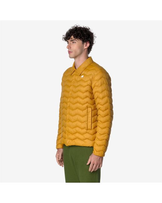 Bruno Quilted Warm K-Way de hombre de color Yellow