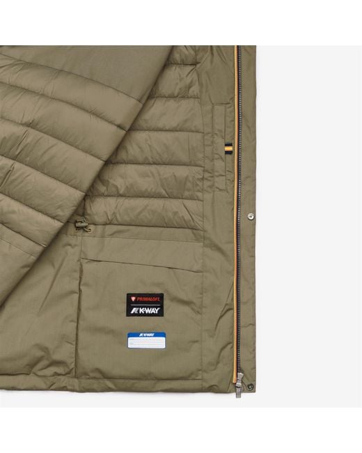 Manuene Warm Micro Canvas K-Way de hombre de color Green
