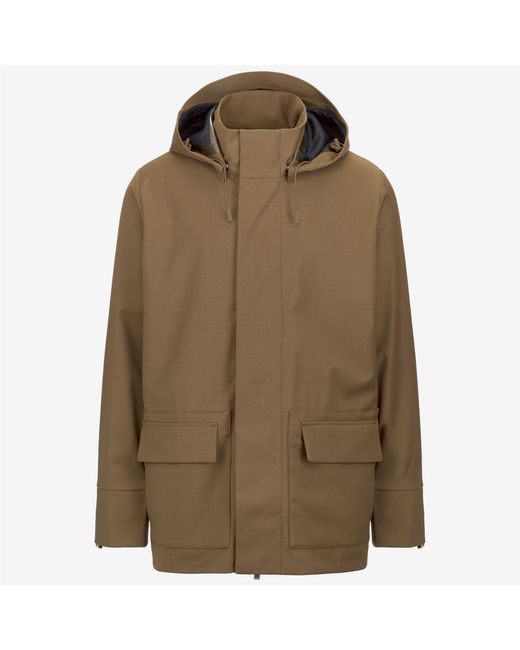 Erhal Tech Wool Blend K-Way de hombre de color Green