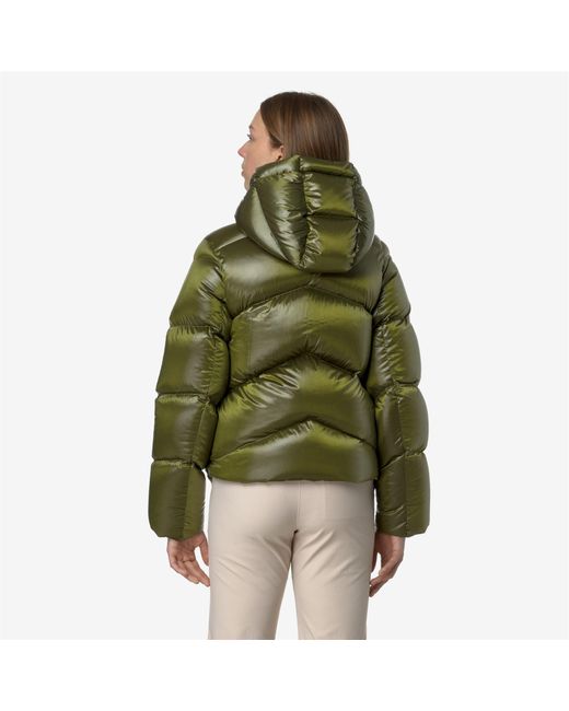 Ninev Crystal Chintz Thermo Heavy K-Way de color Green