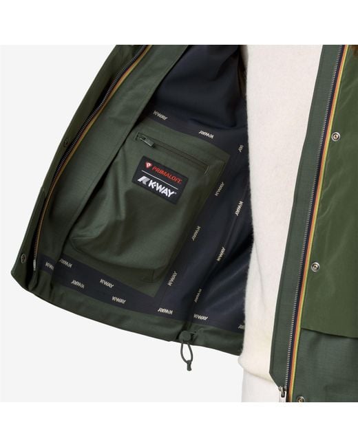 Isan Wool Nylon Mix di K-Way in Green