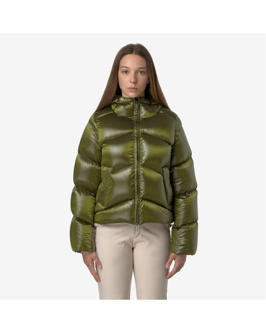 Ninev Crystal Chintz Thermo Heavy K-Way de color Green
