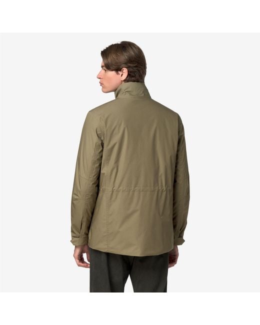 Manuene Warm Micro Canvas K-Way de hombre de color Green