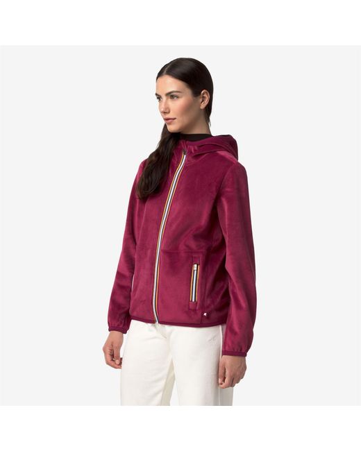 Lily Velour Polar Double K-Way de color Red