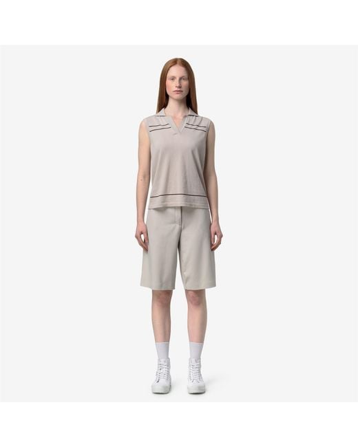 Jaligne Stripes K-Way de color Natural