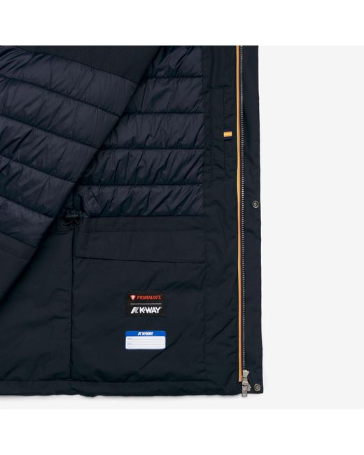 Manuene Warm Micro Canvas K-Way de hombre de color Blue