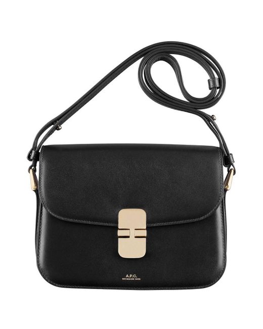 A.P.C. Leather Sac Grace Small Noir in Black | Lyst UK