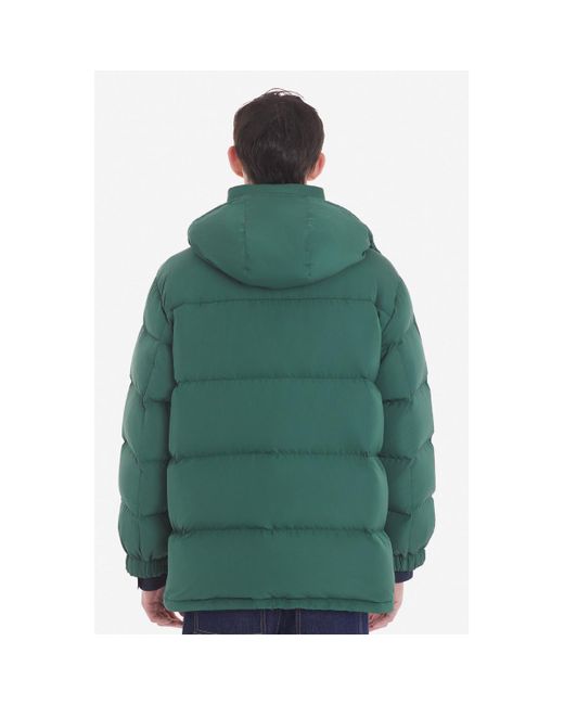 Maison Kitsuné Hooded Puffer In Nylon With Bold Fox Head Patch