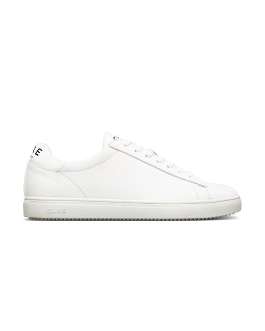 clae bradley triple white leather