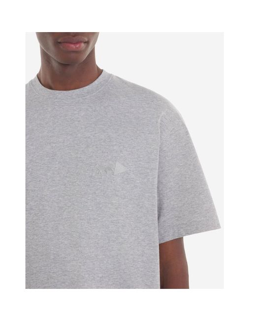 Maison Kitsuné Mk X And Wander Dry Cotton Dry T-shirt Ash Grey in