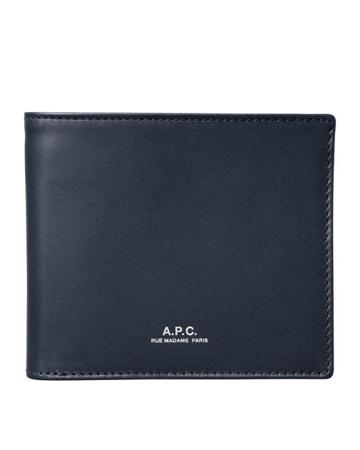A.P.C. Leather Wallet Aly Dark Navy in Blue for Men Lyst UK